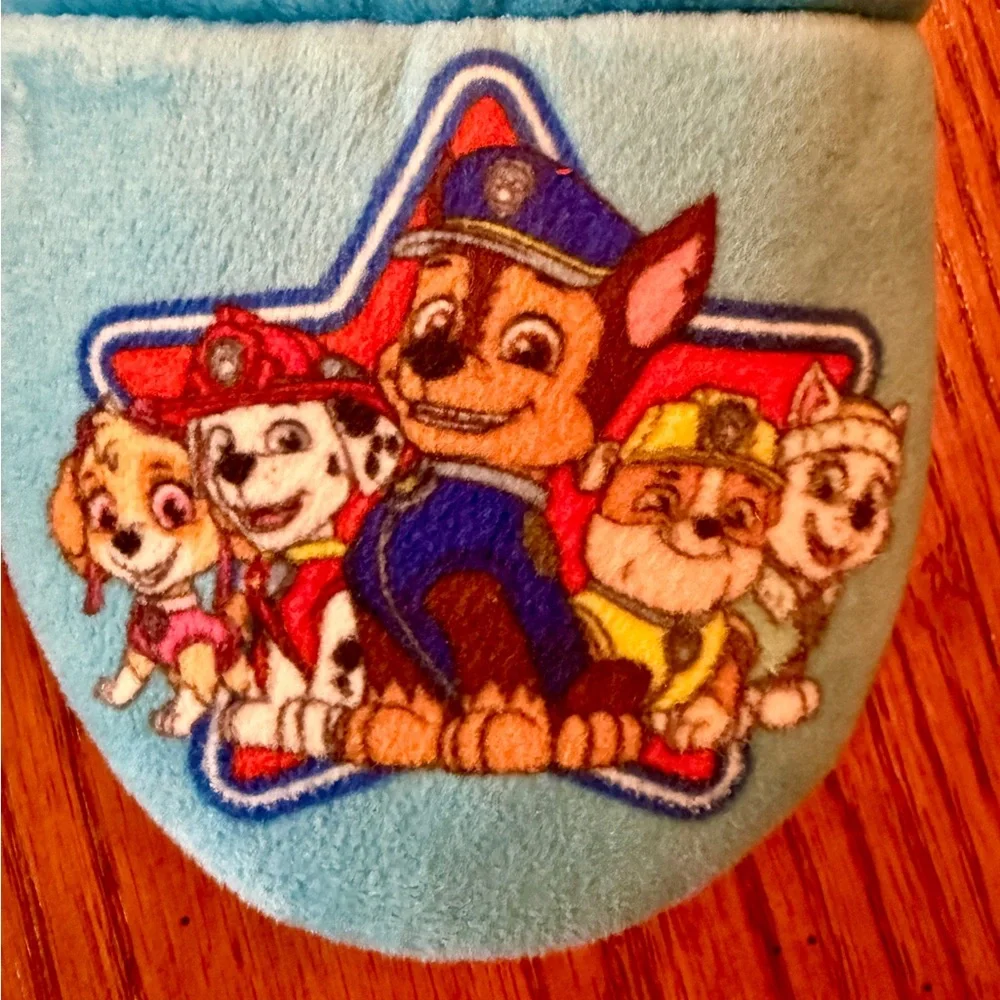 Paw Patrol Slippers Kids Size 7-8‎ Blue Character House Shoes